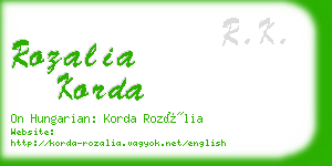 rozalia korda business card